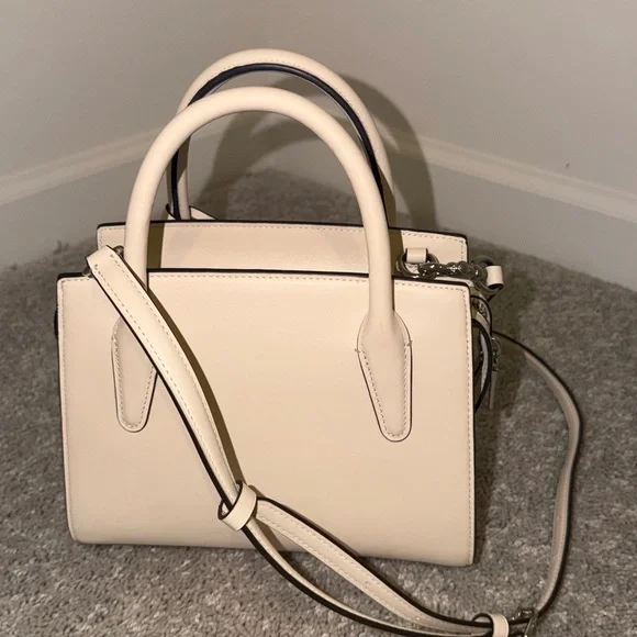 Coach Beige Leather Satchel - Picture 3 of 4
